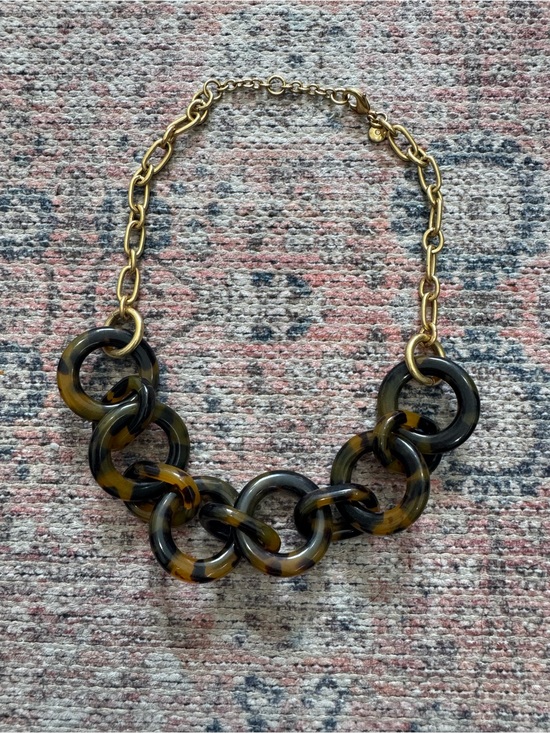 J. Crew Jewelry - J. Crew Gold Tone Chain Necklace with Tortoiseshell Links